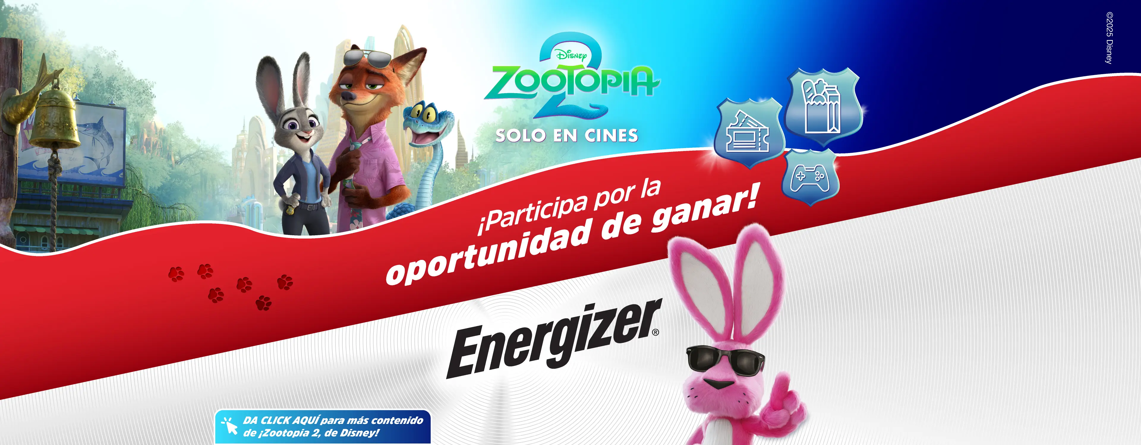 Haz clic para más contenido de Disney Zootopia 2